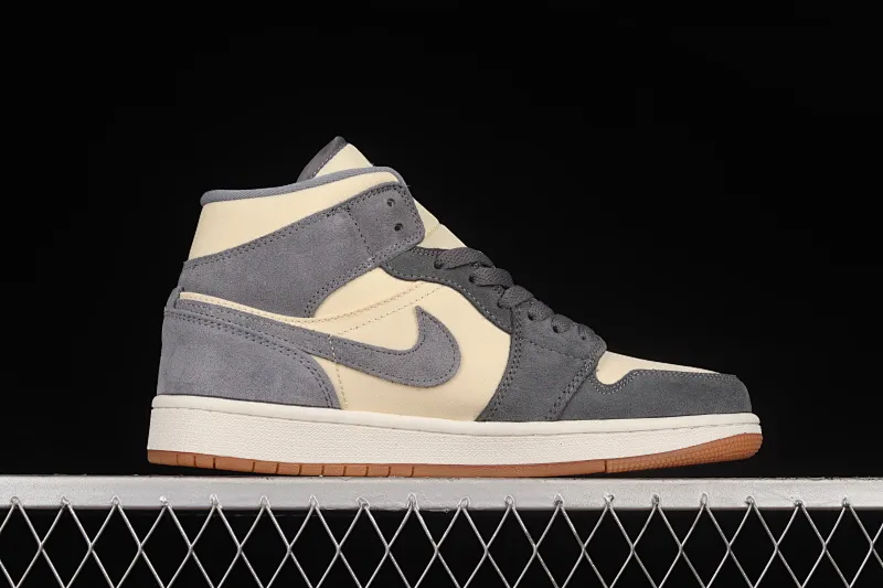 All categories Air Jordan Jordan series basketball shoes Air Jordan 1 Mid Air Jordan 1 Mid AJ1 Joe 1 rice gray coconut milk mid-top basketball shoes DN4281-100